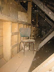 Dust and a chair.