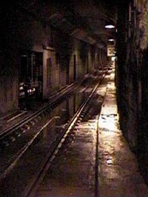 The glorious man-made caves heading south to Queens Quay station.