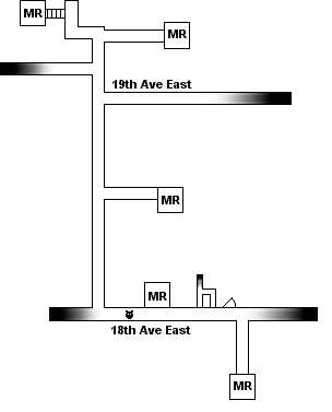 Map of the main tunnels